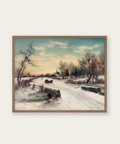 Lone Fox New "Christmas Morn" Art Print