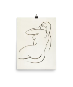 Lone Fox "Female Form In Pencil" Art Print