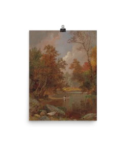 Lone Fox "Autumn On The River" Art Print