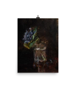 Lone Fox "Bouquet Of Violets In A Vase" Art Print 10 Lone Fox