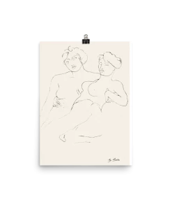 Lone Fox "A Sketch Of Two Women" Art Print Best Sellers