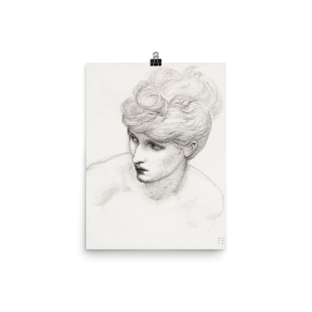 Lone Fox "Study Of Maria Zambaco" Art Print Best Sellers 4 Lone Fox "Study Of Maria Zambaco" Art Print Best Sellers