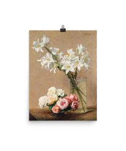 Lone Fox "Roses And Lilies" Art Print