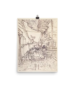 Lone Fox "Cafe Terrace At Night" Art Print Best Sellers