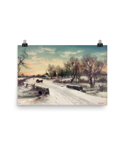 Lone Fox New "Christmas Morn" Art Print 10 Lone Fox New