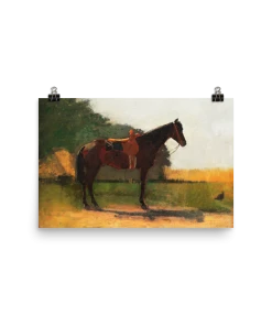 Lone Fox "Saddle Horse In Farm Yard" Art Print Best Sellers