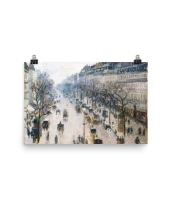 Lone Fox Best Sellers "The Boulevard Montmartre On A Winter Morning" Art Print