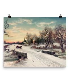 Lone Fox New "Christmas Morn" Art Print 11 Lone Fox New