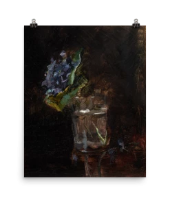 Lone Fox "Bouquet Of Violets In A Vase" Art Print 11 Lone Fox