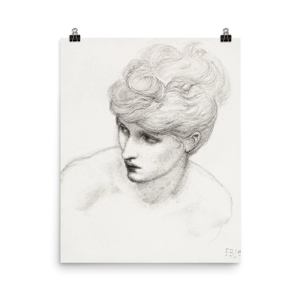 Lone Fox "Study Of Maria Zambaco" Art Print Best Sellers 5 Lone Fox "Study Of Maria Zambaco" Art Print Best Sellers