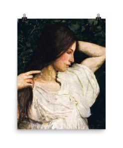 Lone Fox "Girl Arranging Her Hair" Art Print 9 Lone Fox