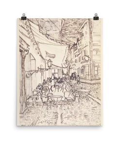 Lone Fox "Cafe Terrace At Night" Art Print Best Sellers 10 Lone Fox