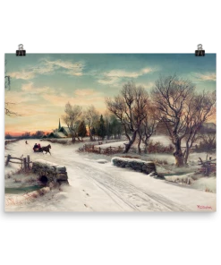 Lone Fox New "Christmas Morn" Art Print 12 Lone Fox New