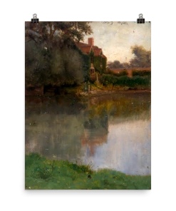 Lone Fox "Edge Of A Stream" Art Print Best Sellers 10 Lone Fox