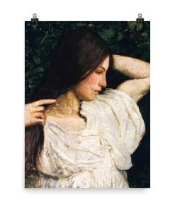 Lone Fox "Girl Arranging Her Hair" Art Print 10 Lone Fox