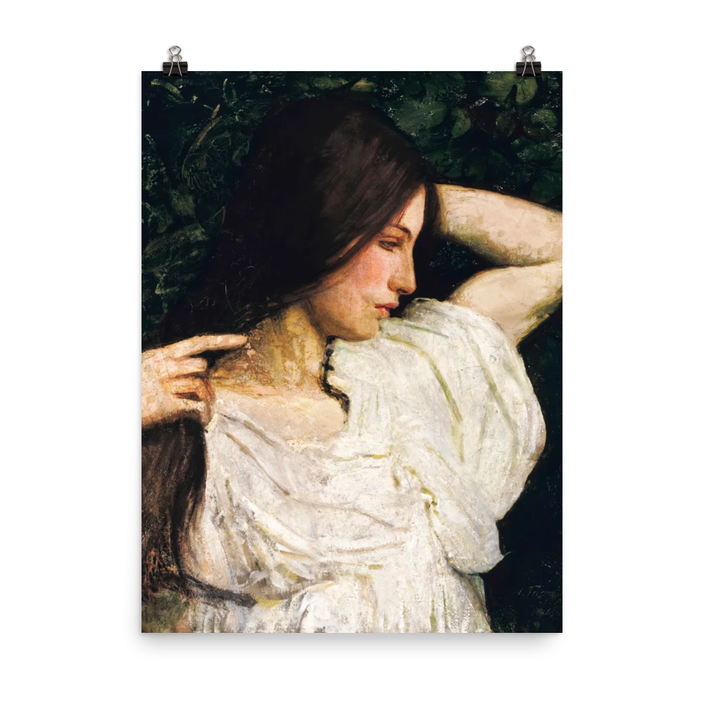 Lone Fox "Girl Arranging Her Hair" Art Print 6 Lone Fox "Girl Arranging Her Hair" Art Print