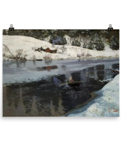 Lone Fox "Winter At The River Simoa" Art Print 11 Lone Fox