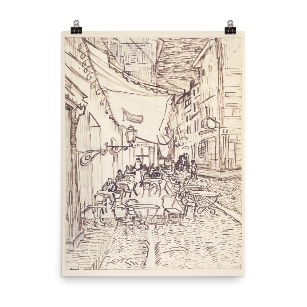 Lone Fox "Cafe Terrace At Night" Art Print Best Sellers 6 Lone Fox "Cafe Terrace At Night" Art Print Best Sellers