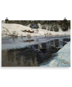 Lone Fox "Winter At The River Simoa" Art Print 12 Lone Fox