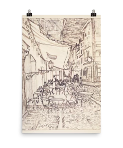 Lone Fox "Cafe Terrace At Night" Art Print Best Sellers 12 Lone Fox