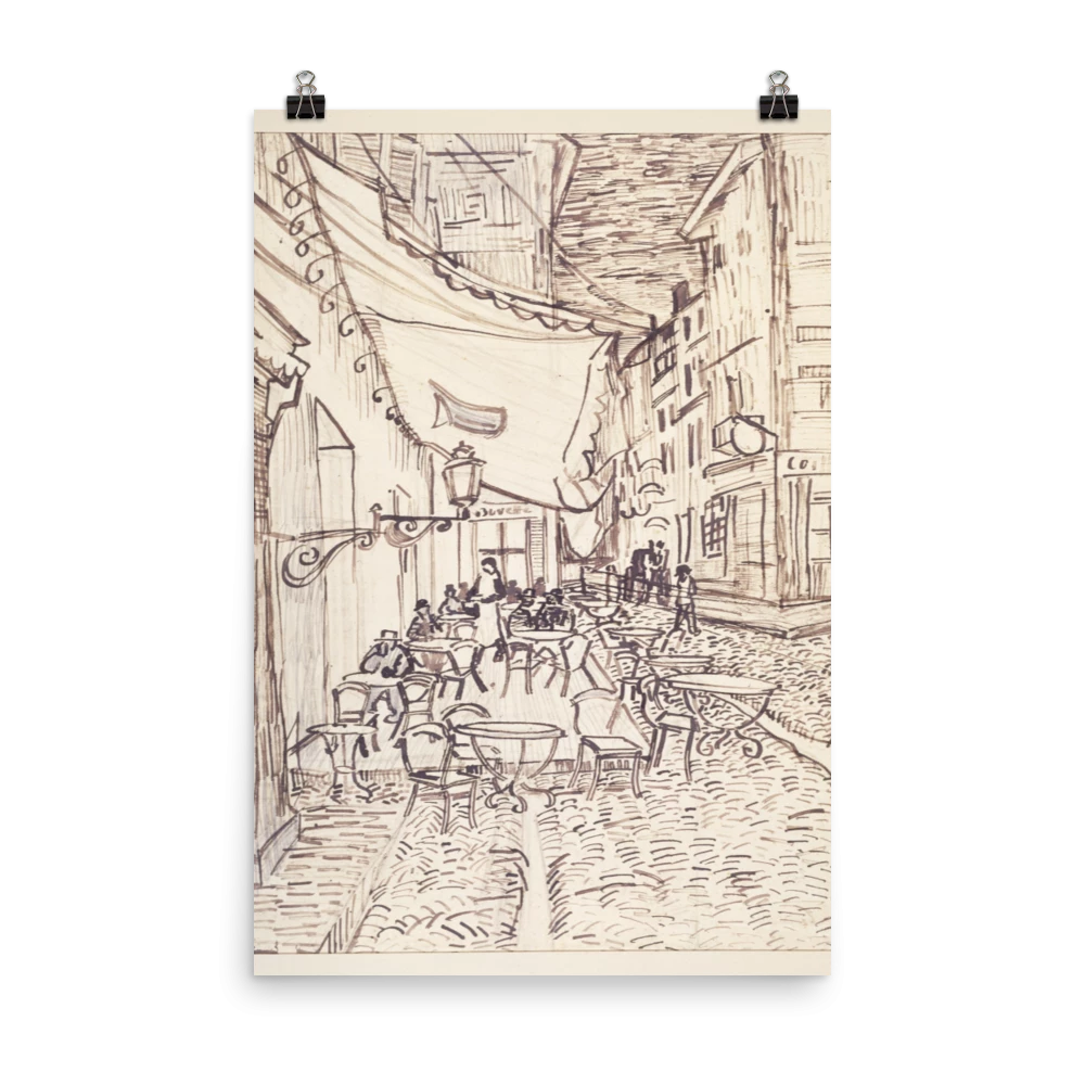 Lone Fox "Cafe Terrace At Night" Art Print Best Sellers 7 Lone Fox "Cafe Terrace At Night" Art Print Best Sellers