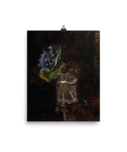 Lone Fox "Bouquet Of Violets In A Vase" Art Print