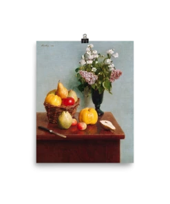 Lone Fox Best Sellers "Still Life With Flowers And Fruit" Art Print