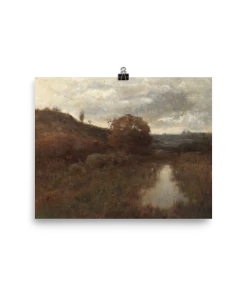 Lone Fox New "Autumn Creek" Art Print