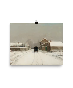 Lone Fox "L'Avenue De Neuilly On A Winter Day" Art Print