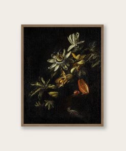 Lone Fox "Midnight Florals" Art Print New