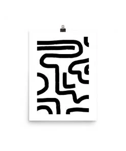 Lone Fox Un-fluid Lines Art Print New