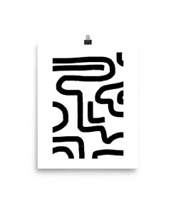 Lone Fox Un-fluid Lines Art Print New