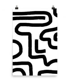 Lone Fox Un-fluid Lines Art Print New