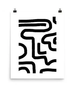 Lone Fox Un-fluid Lines Art Print New