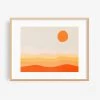 Lone Fox Retro Sunset Art Print New 1 Lone Fox Retro Sunset Art Print New