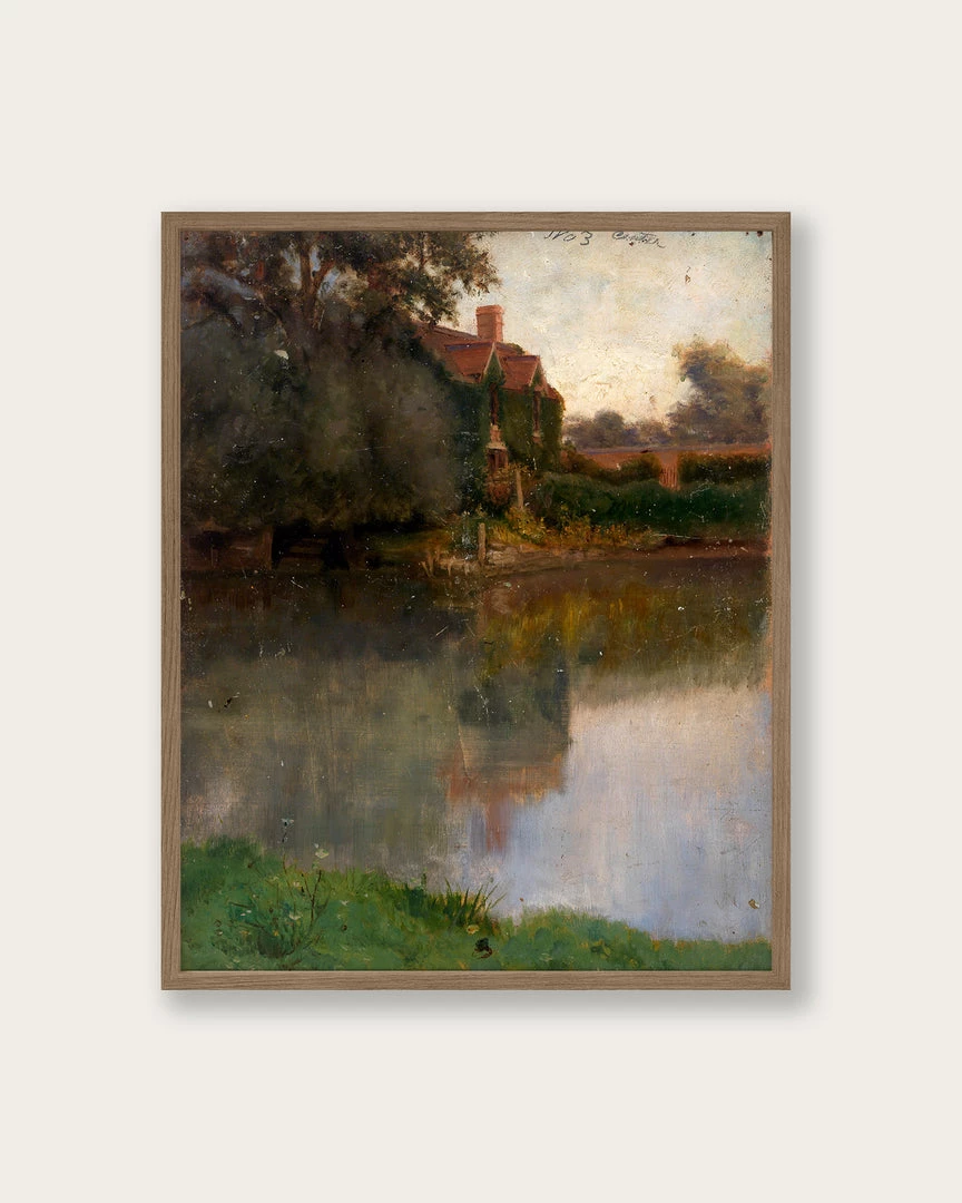 Lone Fox "Edge Of A Stream" Art Print Best Sellers 3 Lone Fox "Edge Of A Stream" Art Print Best Sellers