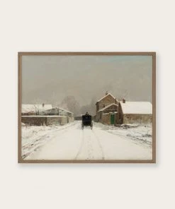 Lone Fox "L'Avenue De Neuilly On A Winter Day" Art Print